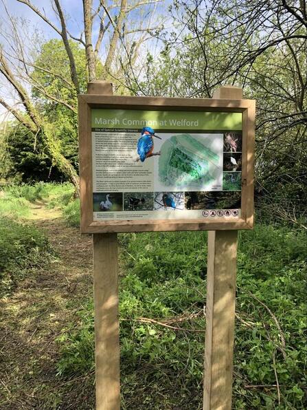 Marsh Common Welford - Signage for Visitors, Kingfisher Sign